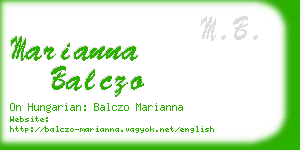 marianna balczo business card